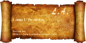 Lampl Aranka névjegykártya